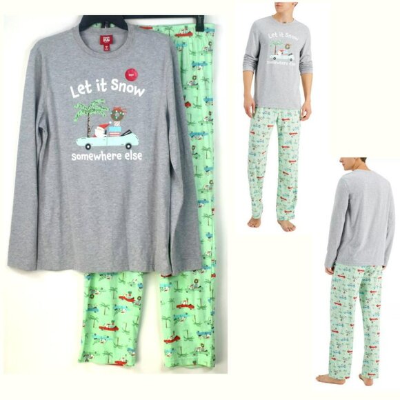 BIN Men's Tropical Santa Family Pajama Set Size Small NWT Family PJs - Picture 1 of 8